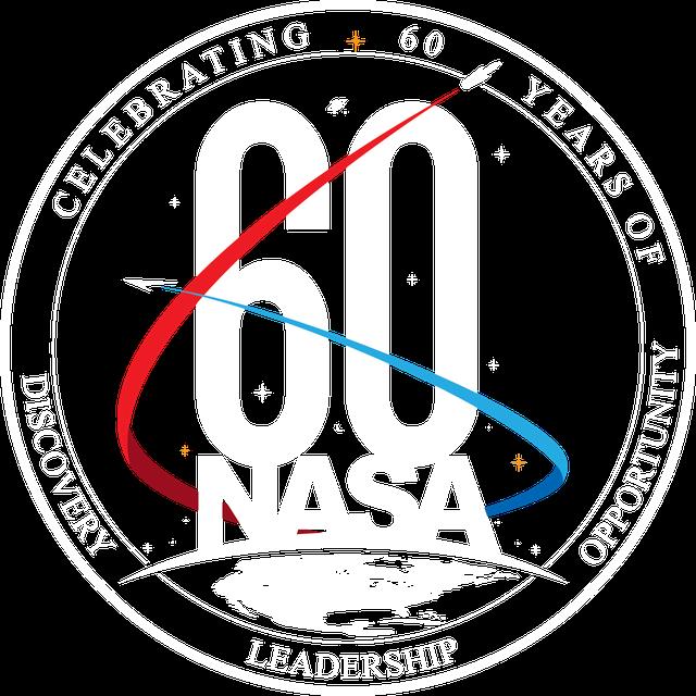 NASA image: NASA 60th_SEAL_WHITE_72DPI